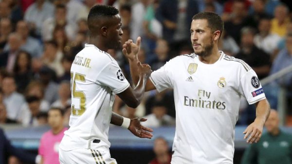 Vinícius Jr y Eden Hazard