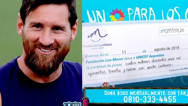 Messi donación