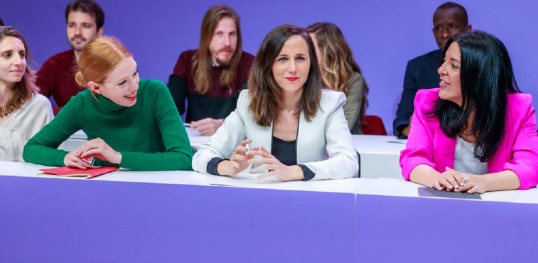 La secretaria general de Podemos, Ione Belarra, en el Consejo Ciudadano Estatal del partido, durante la discusión del ERE Podemos.