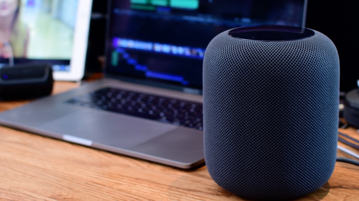 Imagen del HomePod, en referencia a su posible integración con apple YouTube Music según el artículo.