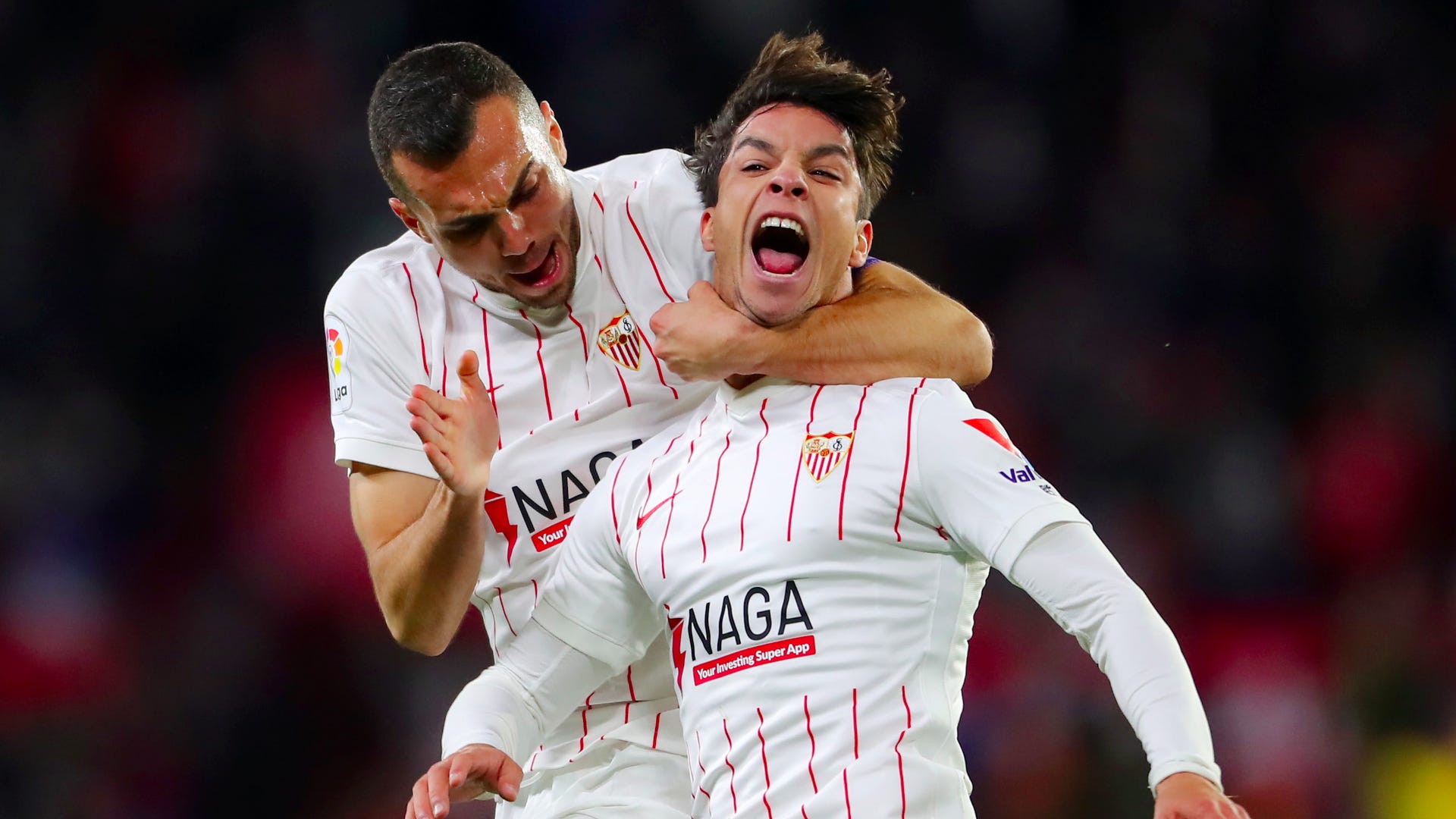 Óliver Torres, en la rampa de salida del Sevilla FC