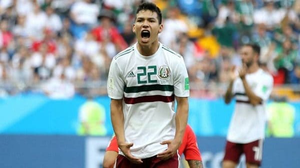 Hirving Lozano con México en Rusia